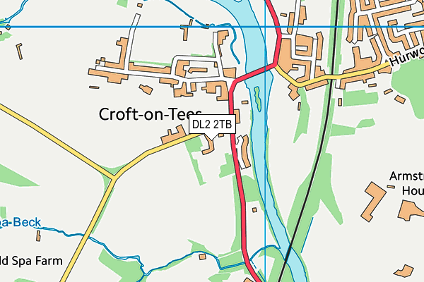 DL2 2TB map - OS VectorMap District (Ordnance Survey) DL2 2TB map - OS VectorMap District (Ordnance Survey)