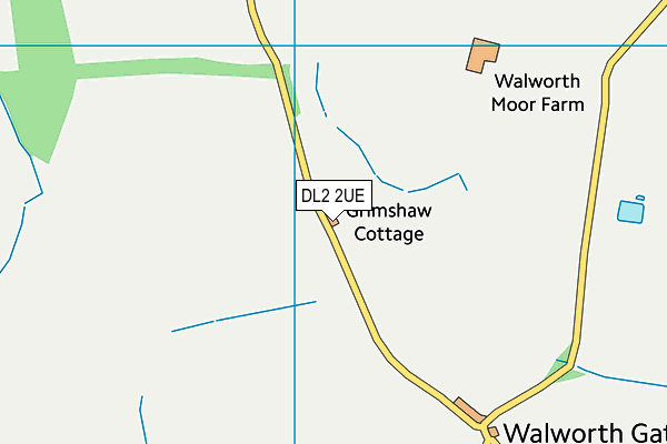 DL2 2UE map - OS VectorMap District (Ordnance Survey) DL2 2UE map - OS VectorMap District (Ordnance Survey)