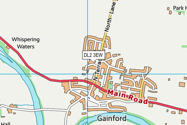 DL2 3EW map - OS VectorMap District (Ordnance Survey) DL2 3EW map - OS VectorMap District (Ordnance Survey)