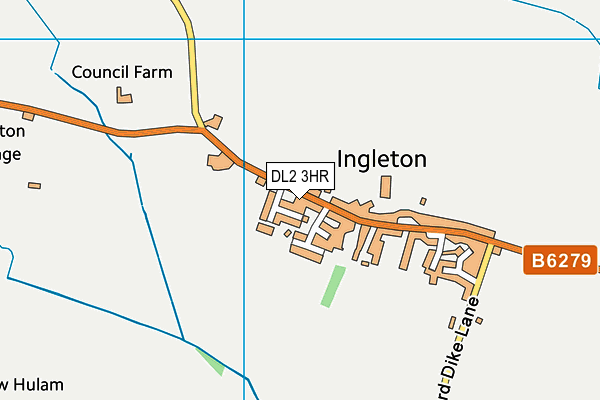 DL2 3HR map - OS VectorMap District (Ordnance Survey) DL2 3HR map - OS VectorMap District (Ordnance Survey)
