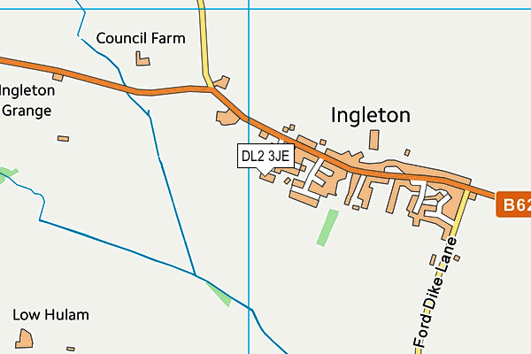 DL2 3JE map - OS VectorMap District (Ordnance Survey) DL2 3JE map - OS VectorMap District (Ordnance Survey)