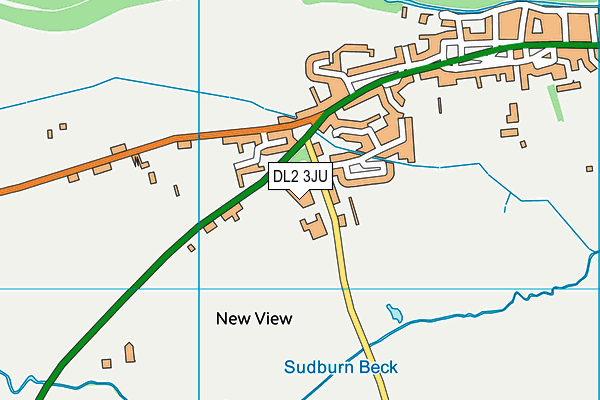 DL2 3JU map - OS VectorMap District (Ordnance Survey) DL2 3JU map - OS VectorMap District (Ordnance Survey)