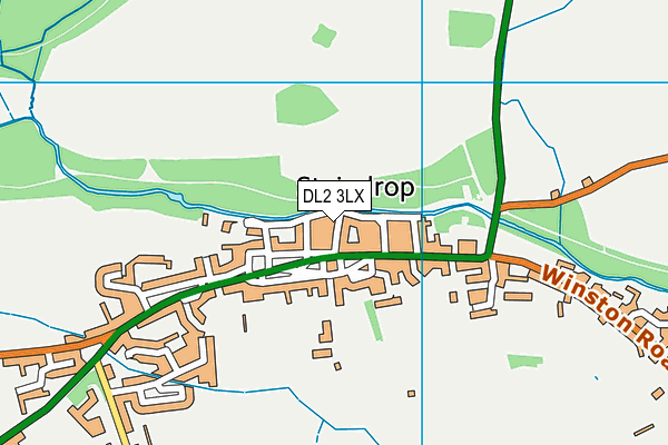 DL2 3LX map - OS VectorMap District (Ordnance Survey)