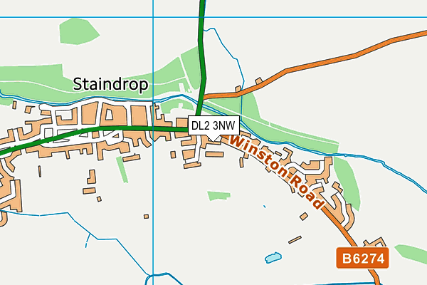 DL2 3NW map - OS VectorMap District (Ordnance Survey) DL2 3NW map - OS VectorMap District (Ordnance Survey)