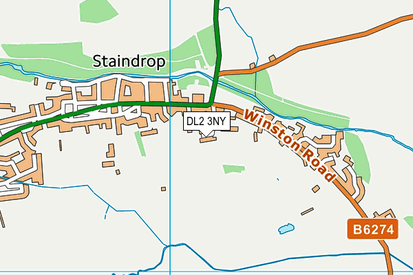 DL2 3NY map - OS VectorMap District (Ordnance Survey) DL2 3NY map - OS VectorMap District (Ordnance Survey)
