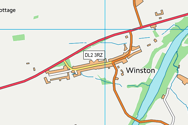 DL2 3RZ map - OS VectorMap District (Ordnance Survey) DL2 3RZ map - OS VectorMap District (Ordnance Survey)