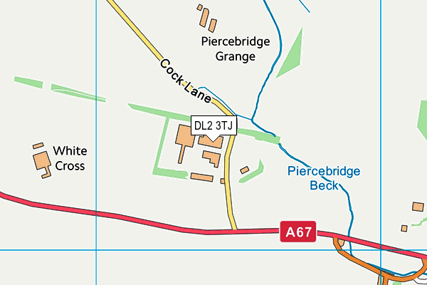 DL2 3TJ map - OS VectorMap District (Ordnance Survey)
