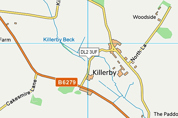 DL2 3UF map - OS VectorMap District (Ordnance Survey) DL2 3UF map - OS VectorMap District (Ordnance Survey)