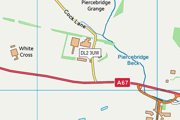 DL2 3UW map - OS VectorMap District (Ordnance Survey) DL2 3UW map - OS VectorMap District (Ordnance Survey)