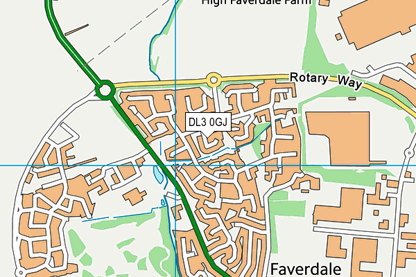 DL3 0GJ map - OS VectorMap District (Ordnance Survey) DL3 0GJ map - OS VectorMap District (Ordnance Survey)