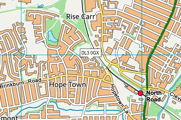DL3 0GX map - OS VectorMap District (Ordnance Survey)