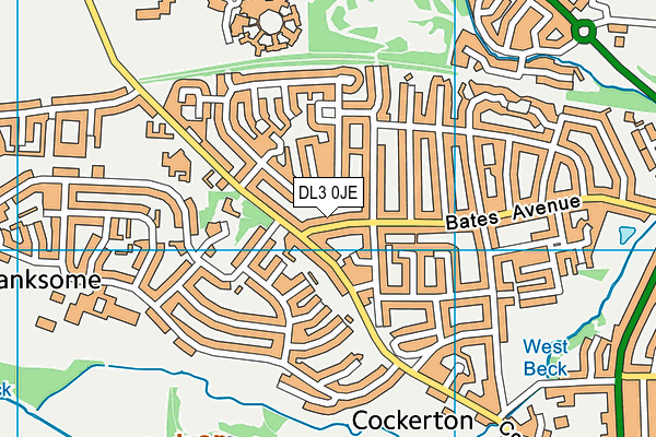DL3 0JE map - OS VectorMap District (Ordnance Survey)