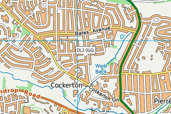 DL3 0UQ map - OS VectorMap District (Ordnance Survey)