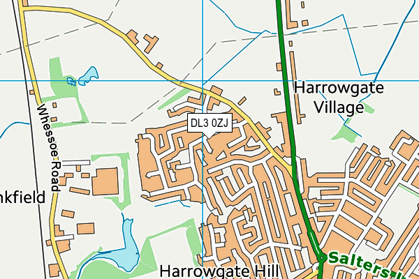 DL3 0ZJ map - OS VectorMap District (Ordnance Survey) DL3 0ZJ map - OS VectorMap District (Ordnance Survey)