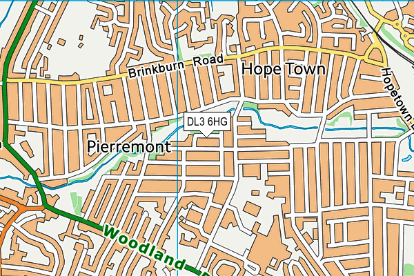 DL3 6HG map - OS VectorMap District (Ordnance Survey)