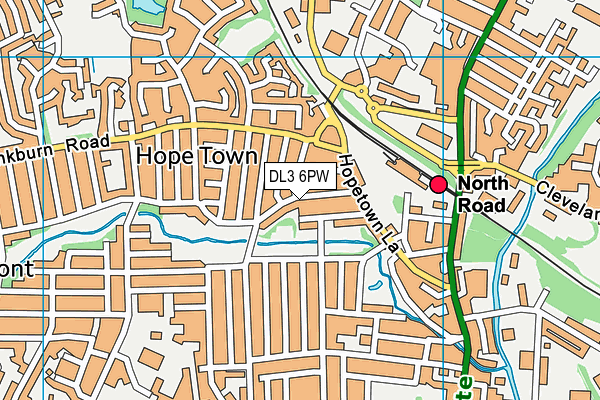 DL3 6PW map - OS VectorMap District (Ordnance Survey)