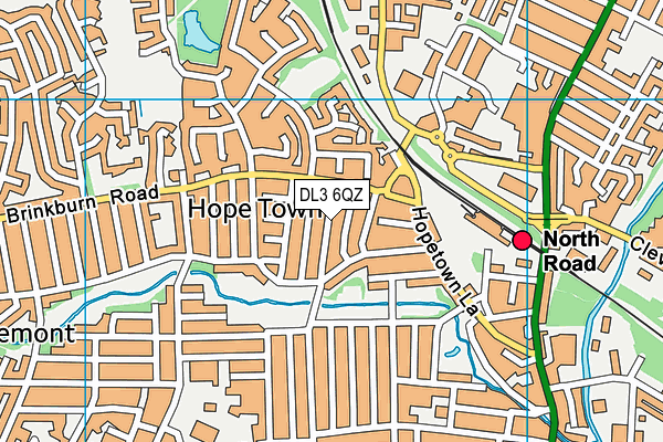 DL3 6QZ map - OS VectorMap District (Ordnance Survey)