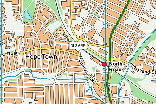 DL3 6RE map - OS VectorMap District (Ordnance Survey)