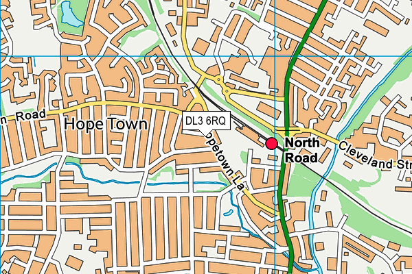 DL3 6RQ map - OS VectorMap District (Ordnance Survey)