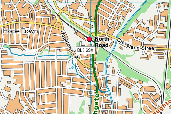 DL3 6SX map - OS VectorMap District (Ordnance Survey) DL3 6SX map - OS VectorMap District (Ordnance Survey)