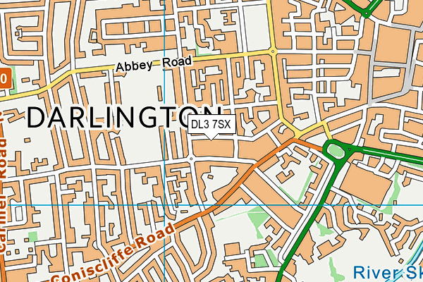 DL3 7SX map - OS VectorMap District (Ordnance Survey) DL3 7SX map - OS VectorMap District (Ordnance Survey)