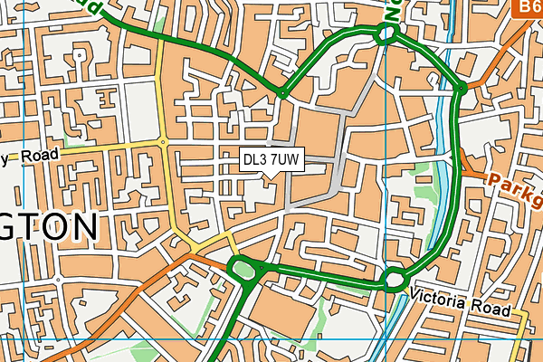 DL3 7UW map - OS VectorMap District (Ordnance Survey) DL3 7UW map - OS VectorMap District (Ordnance Survey)