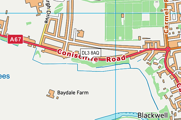 DL3 8AQ map - OS VectorMap District (Ordnance Survey) DL3 8AQ map - OS VectorMap District (Ordnance Survey)