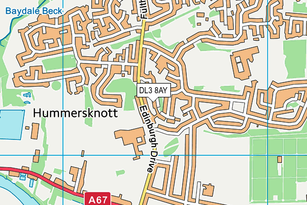 DL3 8AY map - OS VectorMap District (Ordnance Survey) DL3 8AY map - OS VectorMap District (Ordnance Survey)