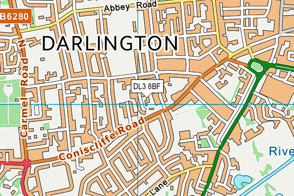 DL3 8BF map - OS VectorMap District (Ordnance Survey) DL3 8BF map - OS VectorMap District (Ordnance Survey)