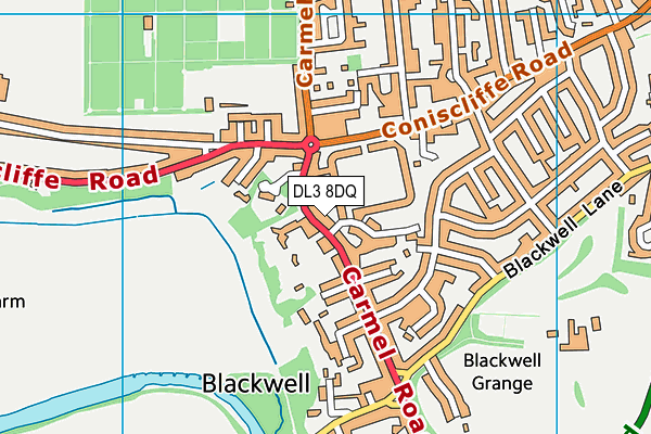 DL3 8DQ map - OS VectorMap District (Ordnance Survey) DL3 8DQ map - OS VectorMap District (Ordnance Survey)