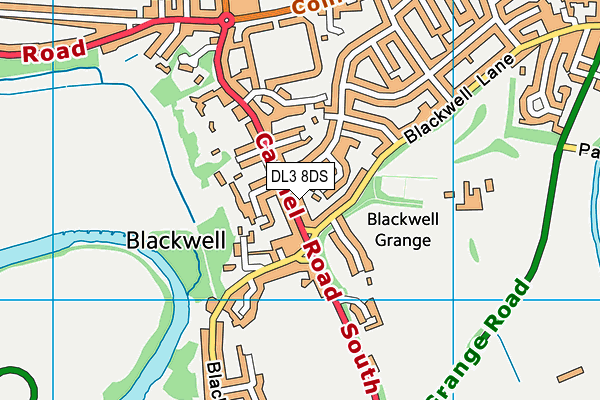 DL3 8DS map - OS VectorMap District (Ordnance Survey)