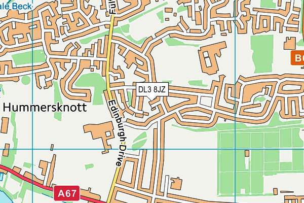 DL3 8JZ map - OS VectorMap District (Ordnance Survey) DL3 8JZ map - OS VectorMap District (Ordnance Survey)