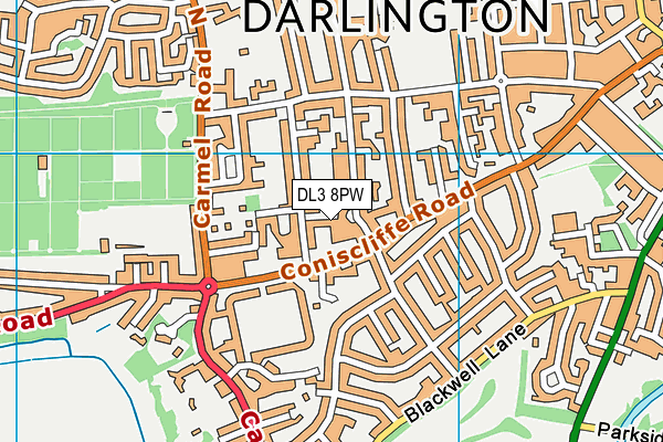 DL3 8PW map - OS VectorMap District (Ordnance Survey) DL3 8PW map - OS VectorMap District (Ordnance Survey)