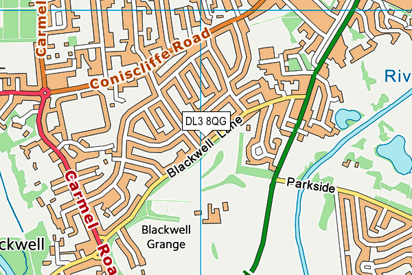 DL3 8QG map - OS VectorMap District (Ordnance Survey) DL3 8QG map - OS VectorMap District (Ordnance Survey)