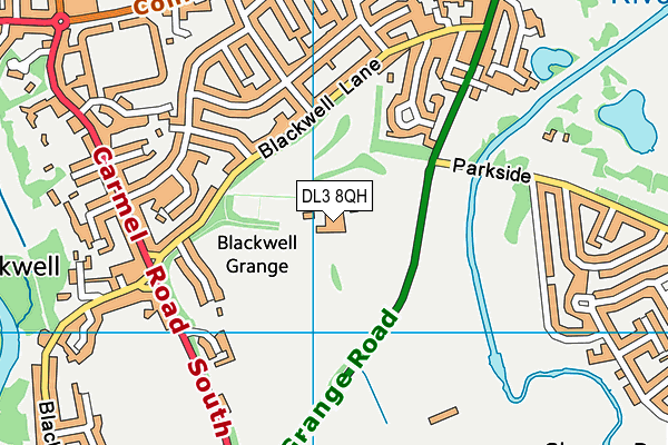 DL3 8QH map - OS VectorMap District (Ordnance Survey)