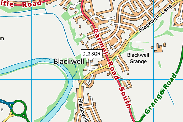 DL3 8QR map - OS VectorMap District (Ordnance Survey)