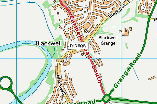 DL3 8QW map - OS VectorMap District (Ordnance Survey)