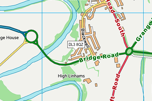 DL3 8QZ map - OS VectorMap District (Ordnance Survey) DL3 8QZ map - OS VectorMap District (Ordnance Survey)
