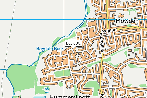 DL3 8UQ map - OS VectorMap District (Ordnance Survey) DL3 8UQ map - OS VectorMap District (Ordnance Survey)