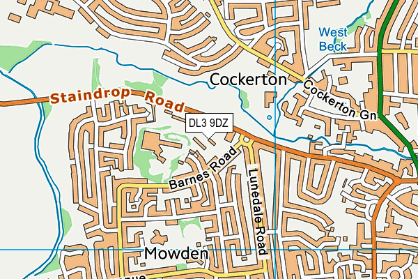DL3 9DZ map - OS VectorMap District (Ordnance Survey) DL3 9DZ map - OS VectorMap District (Ordnance Survey)