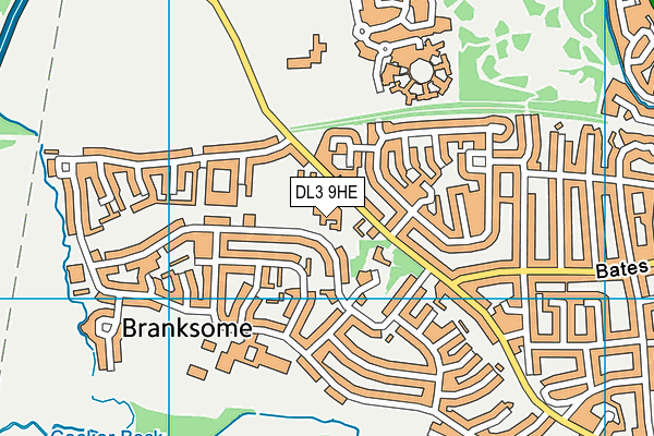 DL3 9HE map - OS VectorMap District (Ordnance Survey) DL3 9HE map - OS VectorMap District (Ordnance Survey)