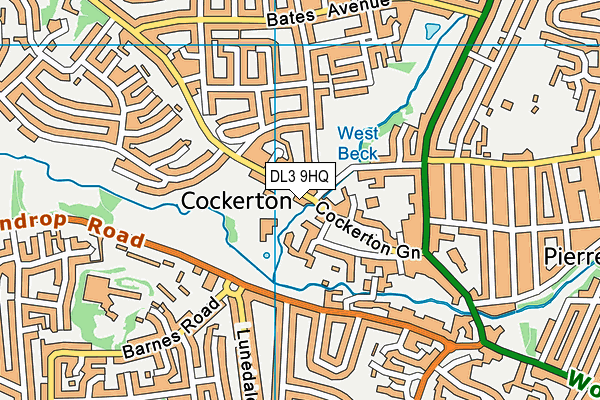 DL3 9HQ map - OS VectorMap District (Ordnance Survey) DL3 9HQ map - OS VectorMap District (Ordnance Survey)