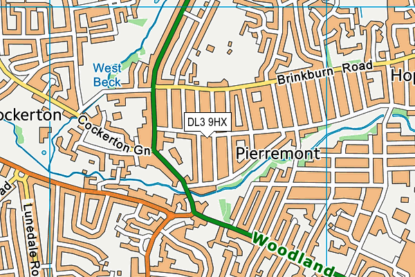 DL3 9HX map - OS VectorMap District (Ordnance Survey) DL3 9HX map - OS VectorMap District (Ordnance Survey)
