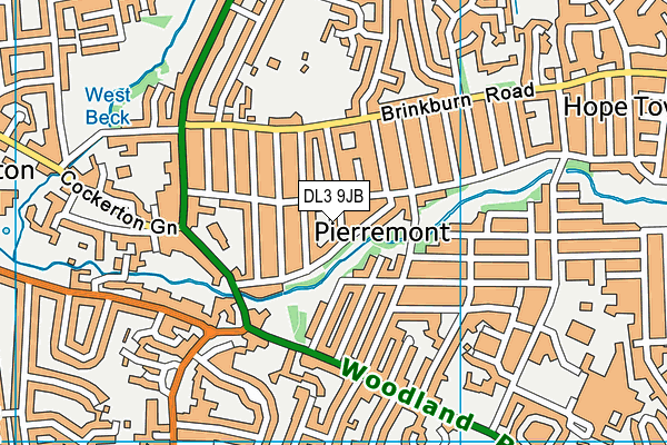 DL3 9JB map - OS VectorMap District (Ordnance Survey) DL3 9JB map - OS VectorMap District (Ordnance Survey)
