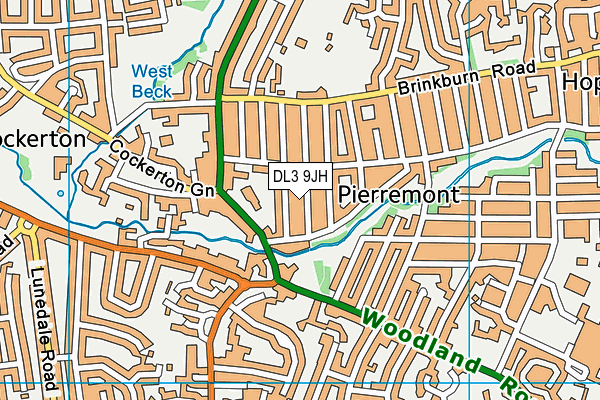 DL3 9JH map - OS VectorMap District (Ordnance Survey) DL3 9JH map - OS VectorMap District (Ordnance Survey)