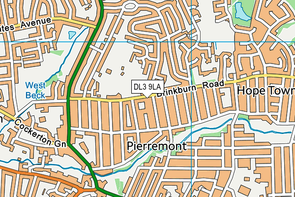 DL3 9LA map - OS VectorMap District (Ordnance Survey) DL3 9LA map - OS VectorMap District (Ordnance Survey)