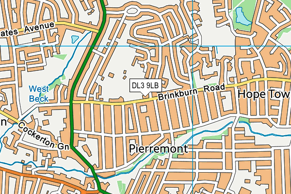 DL3 9LB map - OS VectorMap District (Ordnance Survey) DL3 9LB map - OS VectorMap District (Ordnance Survey)