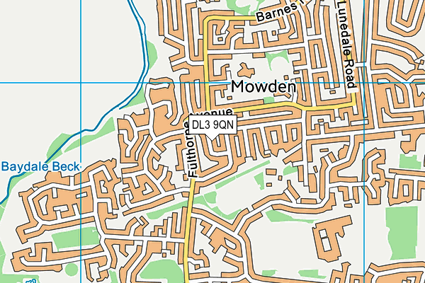 DL3 9QN map - OS VectorMap District (Ordnance Survey) DL3 9QN map - OS VectorMap District (Ordnance Survey)