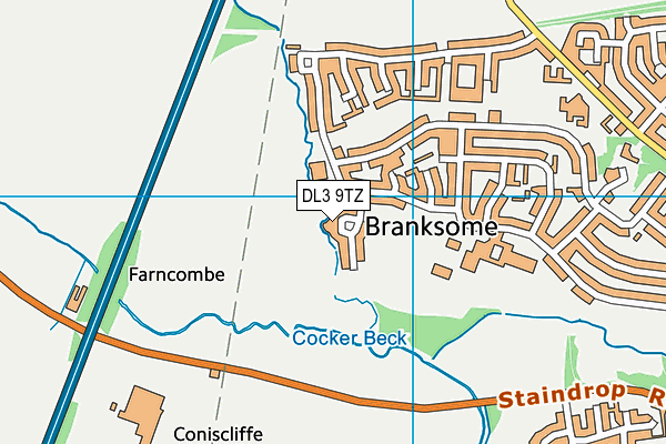 DL3 9TZ map - OS VectorMap District (Ordnance Survey) DL3 9TZ map - OS VectorMap District (Ordnance Survey)