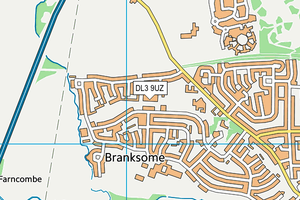 DL3 9UZ map - OS VectorMap District (Ordnance Survey) DL3 9UZ map - OS VectorMap District (Ordnance Survey)